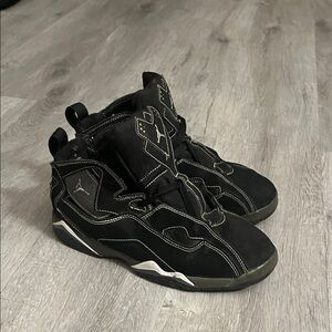 Jordan big kids  Black and Gray Athletic Shoes